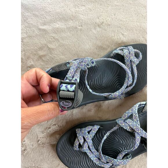 Chaco Women's Strappy Sport Hiking Sandals Blue Size 7 - Picture 3 of 8